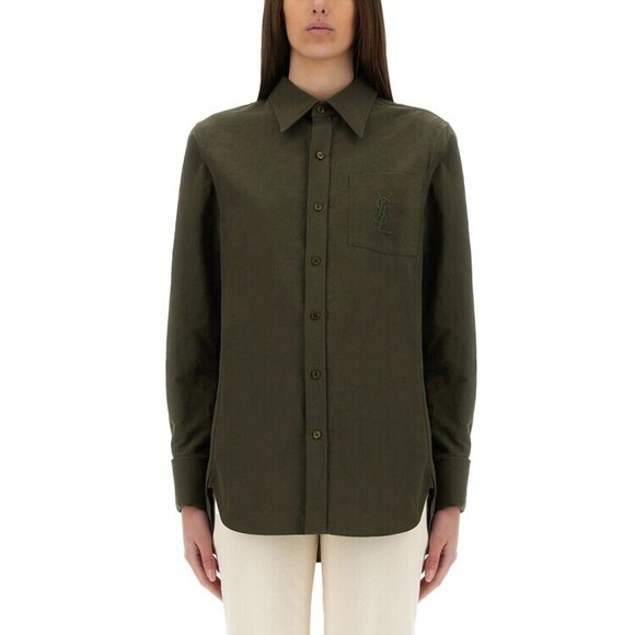Saint Laurent Linen And Cotton Cassandre Shirt - NWT